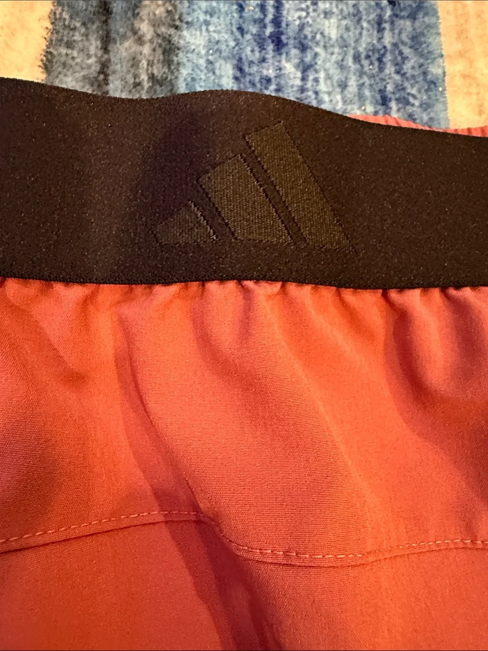 adidas Mauve Athletic Shorts with Black Waistband